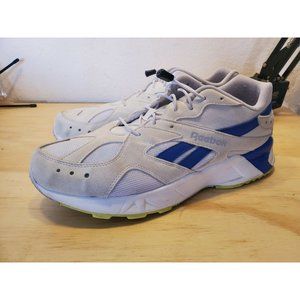 Mens Reebok Aztrek White Cold Grey Crushed Cobalt Neon Lime DV3900 SZ 12 Suede